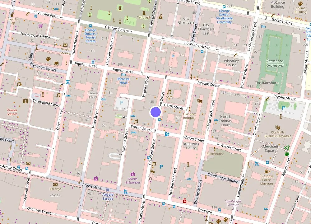 Map: The Spires Serviced Apartments Glasgow
